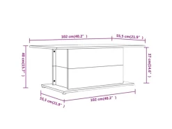 Kühlschränke<vidaXL Couchtisch Grau Sonoma 102x55,5x40 cm Holzwerkstoff 813093