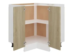 Best vidaXL Eckunterschrank Sonoma-Eiche 75,5x75,5x80,5 cm Holzwerkstoff