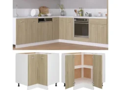 Best vidaXL Eckunterschrank Sonoma-Eiche 75,5x75,5x80,5 cm Holzwerkstoff