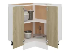Best vidaXL Eckunterschrank Sonoma-Eiche 75,5x75,5x80,5 cm Holzwerkstoff