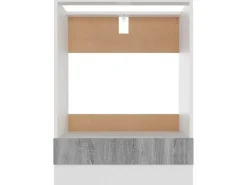 vidaXL Herdumbauschrank Grau Sonoma 60x46x81,5 cm Holzwerkstoff< Küchenschränke