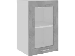 Küchenregale|Vorratsdosen<vidaXL Hängeglasschrank Betongrau 40x31x60 cm Holzwerkstoff