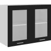 Vorratsdosen|Küchenschränke<vidaXL Hängeglasschrank Schwarz 80x31x60 cm Holzwerkstoff