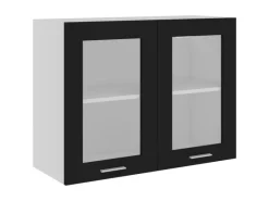 Vorratsdosen|Küchenschränke<vidaXL Hängeglasschrank Schwarz 80x31x60 cm Holzwerkstoff
