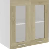 vidaXL Hängeglasschrank Sonoma-Eiche 60x31x60 cm Holzwerkstoff< Küchenschränke