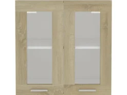 vidaXL Hängeglasschrank Sonoma-Eiche 60x31x60 cm Holzwerkstoff< Küchenschränke