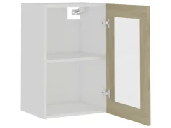 vidaXL Hängeglasschrank Sonoma-Eiche 40x31x60 cm Holzwerkstoff Modell 1< Küchenschränke