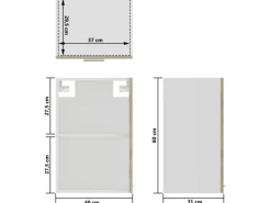 vidaXL Hängeglasschrank Sonoma-Eiche 40x31x60 cm Holzwerkstoff Modell 1< Küchenschränke