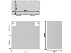 Sale vidaXL Hängeglasschrank Weiß 60x31x60 cm Holzwerkstoff