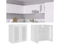 Sale vidaXL Hängeglasschrank Weiß 60x31x60 cm Holzwerkstoff