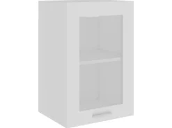 vidaXL Hängeglasschrank Weiß 40x31x60 cm Holzwerkstoff< Küchenregale|Küchenschränke