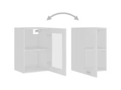 vidaXL Hängeglasschrank Weiß 40x31x60 cm Holzwerkstoff< Küchenregale|Küchenschränke