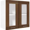 Outlet vidaXL Hängeschrank Glas Braun Eichen-Optik 60x31x60 cm Holzwerkstoff