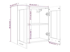 Outlet vidaXL Hängeschrank Glas Braun Eichen-Optik 60x31x60 cm Holzwerkstoff