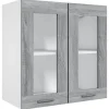 vidaXL Hängeschrank Glas Grau Sonoma 60x31x60 cm Holzwerkstoff< Küchenschränke