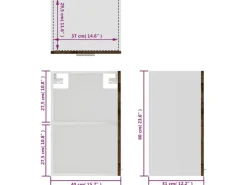 Küchenschränke<vidaXL Hängeschrank Glas Grau Sonoma 40x31x60 cm Holzwerkstoff