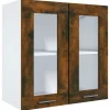 Online vidaXL Hängeschrank Glas Räuchereiche 60x31x60 cm Holzwerkstoff