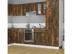 Online vidaXL Hängeschrank Glas Räuchereiche 60x31x60 cm Holzwerkstoff