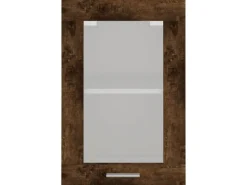 Best vidaXL Hängeschrank Glas Räuchereiche 40x31x60 cm Holzwerkstoff