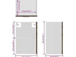 Best vidaXL Hängeschrank Glas Räuchereiche 40x31x60 cm Holzwerkstoff