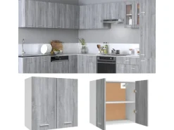 vidaXL Hängeschrank Grau Sonoma 60x31x60 cm Holzwerkstoff< Küchenschränke