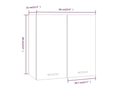 vidaXL Hängeschrank Grau Sonoma 60x31x60 cm Holzwerkstoff< Küchenschränke