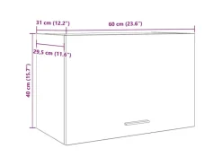 Küchenschränke<vidaXL Hängeschrank Lyon Artisan-Eiche 60x31x40 cm Holzwerkstoff 856117