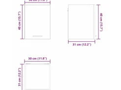 vidaXL Hängeschrank mit Tür Riga und Weiß 30 x 31 x 40 cm 884120< Küchenschränke
