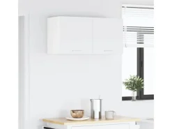 Clearance vidaXL Hängeschrank mit Tür Riga 80 x 31 x 40 cm Holzwerkstoff 884178 Weiß