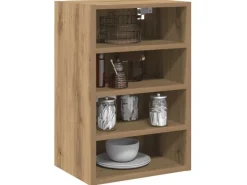Hot vidaXL Hängeschrank Riga Artisan-Eiche 40x29,5x60 cm Holzwerkstoff 854183 Eiche Handbeschlagen