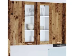 Outlet vidaXL Hängeschrank Riga 80 x 31 x 100 cm Holzwerkstoff 884400 Altholz