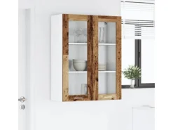 Outlet vidaXL Hängeschrank Riga 80 x 31 x 100 cm Holzwerkstoff 884400 Altholz