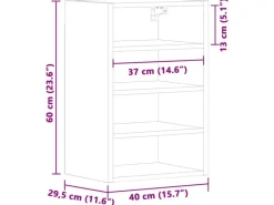 vidaXL Hängeschrank Riga Braun Eichen-Optik 40x29,5x60 cm Holzwerkstoff 854181< Küchenschränke