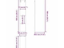 Küchenschränke<vidaXL Hängeschrank Riga 20 x 29,5 x 100 cm Holzwerkstoff 884450