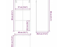 vidaXL Hängeschrank Riga 40 x 29,5 x 80 cm Holzwerkstoff 884442< Küchenschränke