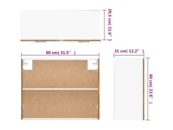 Küchenschränke<vidaXL Hängeschrank Räuchereiche 80x31x60 cm Holzwerkstoff