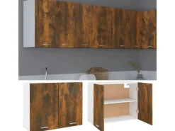 Küchenschränke<vidaXL Hängeschrank Räuchereiche 80x31x60 cm Holzwerkstoff