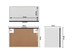 Sale vidaXL Hängeschrank Schwarz 60x31x40 cm Holzwerkstoff