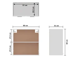 vidaXL Hängeschrank Weiß 60x31x60 cm Holzwerkstoff< Küchenschränke|Töpfe