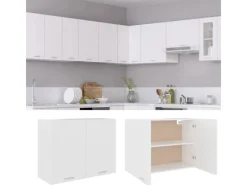 vidaXL Hängeschrank Weiß 80x31x60 cm Holzwerkstoff< Küchenschränke