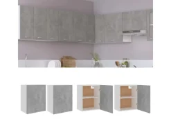 vidaXL Hängeschränke 2 Stk Betongrau 50x31x60 cm Holzwerkstoff< Küchenschränke