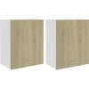 vidaXL Hängeschränke 2 Stk Sonoma-Eiche 50x31x60 cm Holzwerkstoff< Küchenschränke