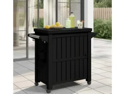Clearance vidaXL 3-in-1 Servierwagen Schwarz Polypropylen