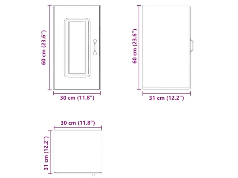 Küchenschränke<vidaXL Küchen-Hängeschrank Kalmar Holzwerkstoff 853538