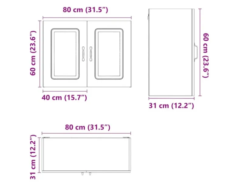 Best vidaXL Küchen-Hängeschrank Kalmar -Optik Holzwerkstoff 853595 Altholz
