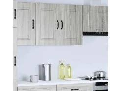 vidaXL Küchen-Hängeschrank Kalmar Grau Sonoma Holzwerkstoff 853593< Küchenschränke