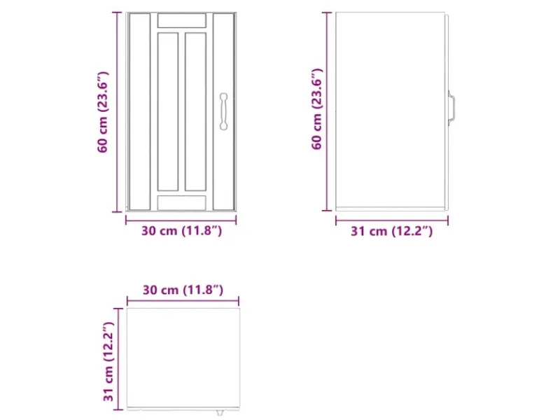 vidaXL Küchen-Hängeschrank Lucca Braun Eichen-Optik Holzwerkstoff 853784< Küchenschränke