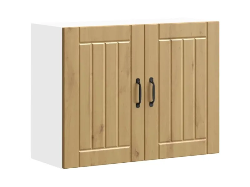 Sale vidaXL Küchen-Hängeschrank Lucca Artisan-Eiche Holzwerkstoff 853836 Eiche Handbeschlagen
