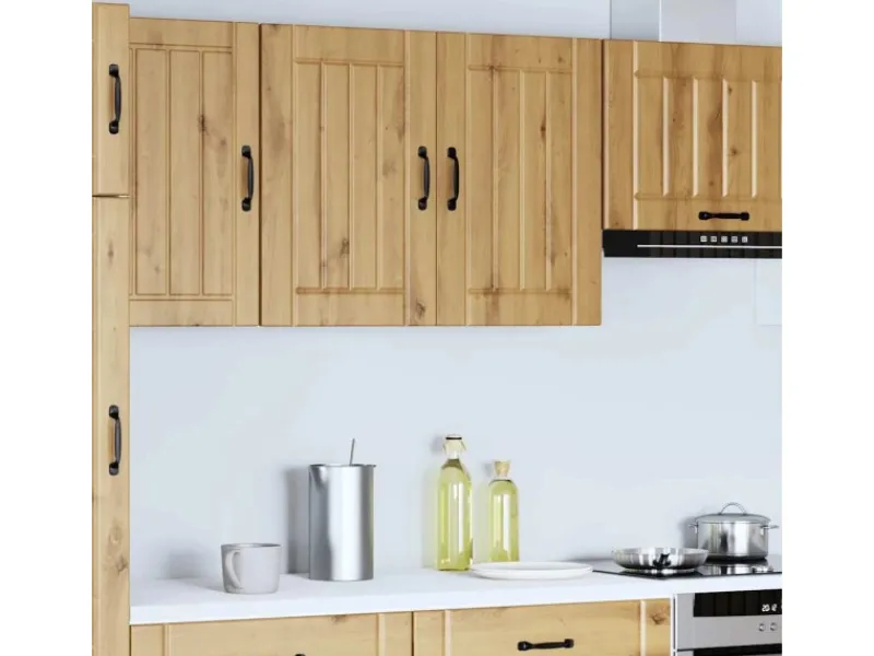 Sale vidaXL Küchen-Hängeschrank Lucca Artisan-Eiche Holzwerkstoff 853836 Eiche Handbeschlagen