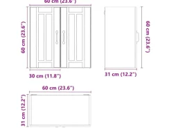 Clearance vidaXL Küchen-Hängeschrank Lucca Hochglanz-Weiß Holzwerkstoff 853819 Hochglanz Weiß